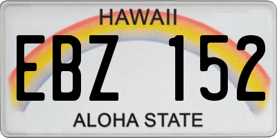 HI license plate EBZ152