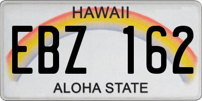 HI license plate EBZ162