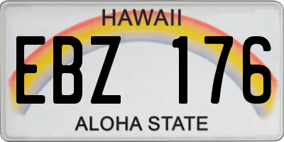HI license plate EBZ176