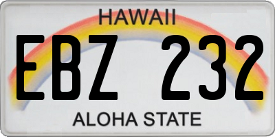 HI license plate EBZ232