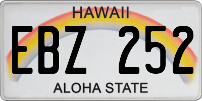HI license plate EBZ252