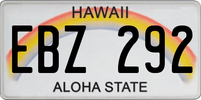 HI license plate EBZ292