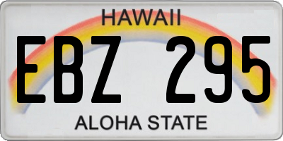 HI license plate EBZ295