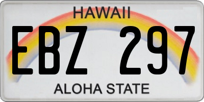 HI license plate EBZ297