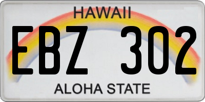 HI license plate EBZ302