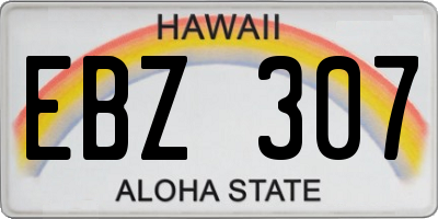 HI license plate EBZ307
