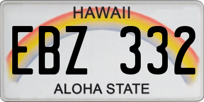 HI license plate EBZ332