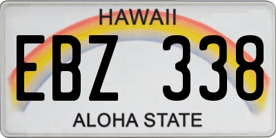 HI license plate EBZ338