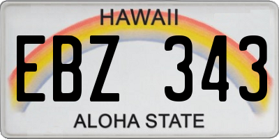 HI license plate EBZ343