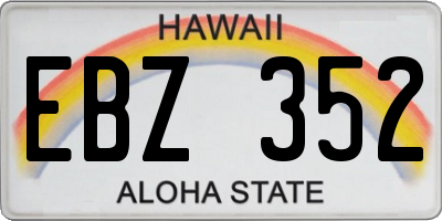 HI license plate EBZ352