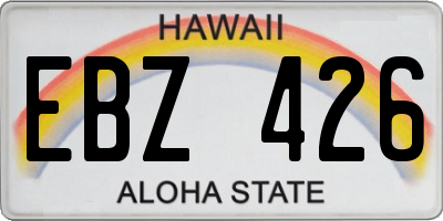 HI license plate EBZ426
