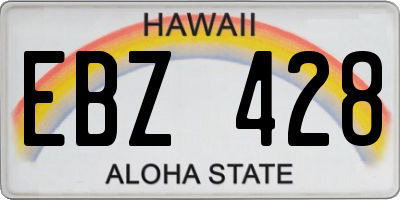 HI license plate EBZ428