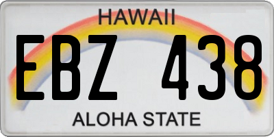 HI license plate EBZ438