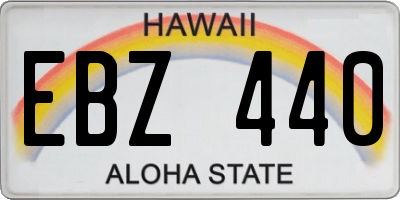 HI license plate EBZ440