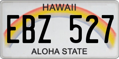 HI license plate EBZ527