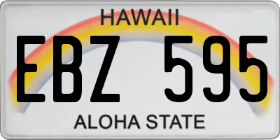HI license plate EBZ595