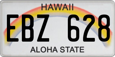 HI license plate EBZ628