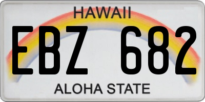 HI license plate EBZ682