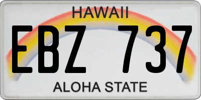 HI license plate EBZ737