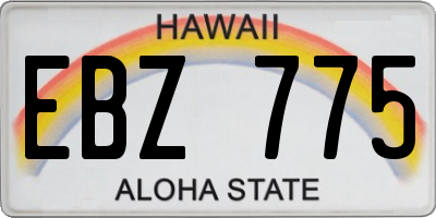 HI license plate EBZ775