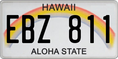 HI license plate EBZ811