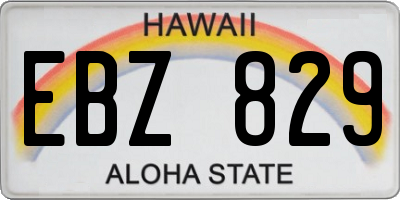 HI license plate EBZ829