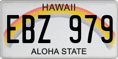 HI license plate EBZ979