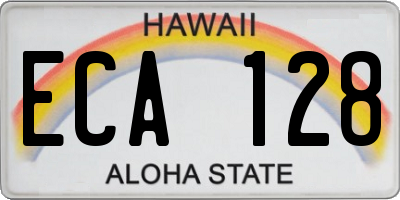 HI license plate ECA128