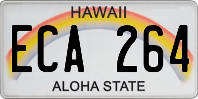 HI license plate ECA264