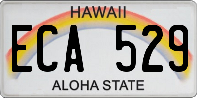 HI license plate ECA529