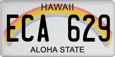 HI license plate ECA629