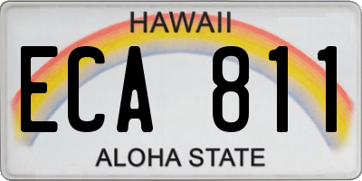 HI license plate ECA811