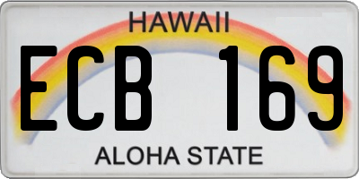 HI license plate ECB169