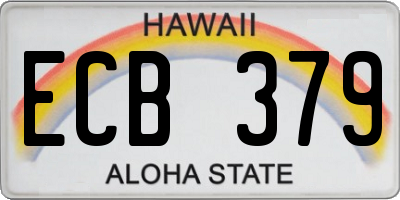 HI license plate ECB379