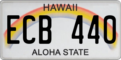 HI license plate ECB440