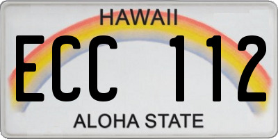 HI license plate ECC112