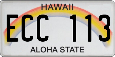 HI license plate ECC113