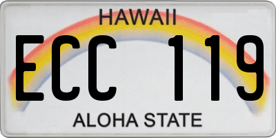 HI license plate ECC119