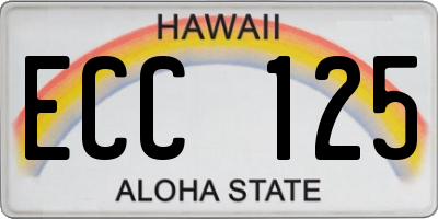 HI license plate ECC125