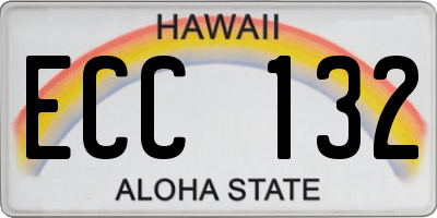 HI license plate ECC132