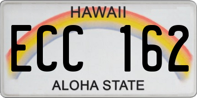 HI license plate ECC162