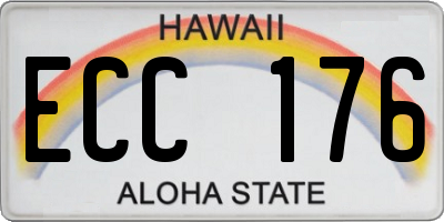 HI license plate ECC176
