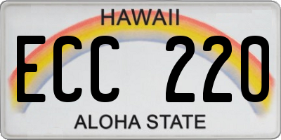 HI license plate ECC220
