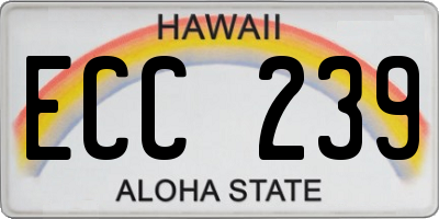 HI license plate ECC239
