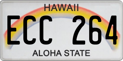 HI license plate ECC264
