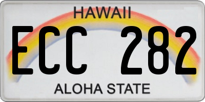 HI license plate ECC282