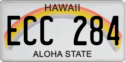 HI license plate ECC284