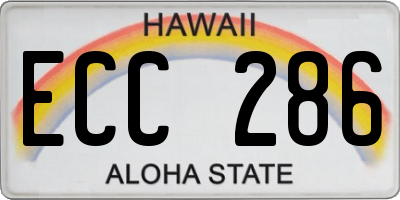 HI license plate ECC286