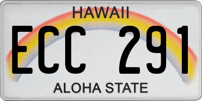 HI license plate ECC291