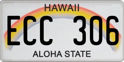 HI license plate ECC306